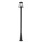 Z-Lite Broughton Outdoor Post Mounted Fixture, 4-Light, 12.5 In.W x 116.5 In.H, Black/Clear Beveled 521PHBR-519P-BK - alternate 7